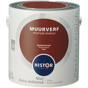 Histor Perfect Finish muurverf mat baskisch rood 2,5 l