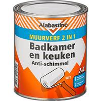 Alabastine 2in1 muurverf badkamer en keuken schimmelbestendig 1 l