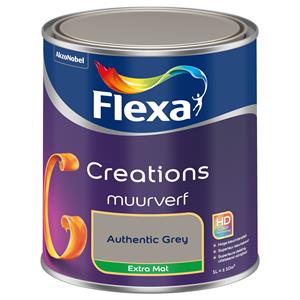 Flexa Creations muurverf extra mat authentic grey 1 l