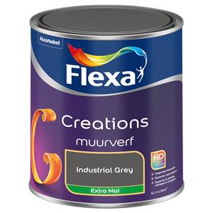 Flexa Creations muurverf extra mat industrial grey 1 l