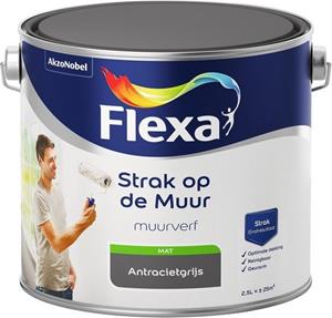 Flexa Strak op de Muur muurverf antraciet 2,5 l