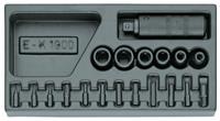 GEDORE 1500 ES-K 1900 Schraubenlöser-Sortiment 1/2" in 1/3 ES-Modul