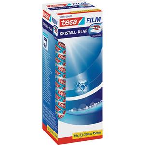 tesa Film, kristall-klar, 10-er Pack, 15 mm x 33 m
