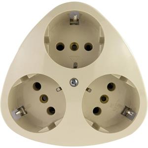 rev 3fach Aufputz-Steckdose IP20 Weiß