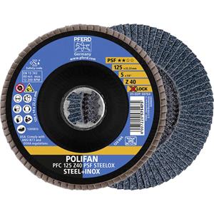 Fächerscheibe X-LOCK PSF Z STEELOX D.125mm K.40 kon.INOX ZK PFERD
