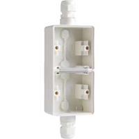 Niko Hydro opbouwbak 2V trekdoos dubbel verticaal met boven en onder 1x M20-ingang wit