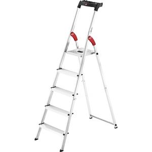 Trapladder met treden Hailo L60, EN 131, met multifunctionele schil & gewrichtsbescherming, tot 150 kg, verschillende varianten