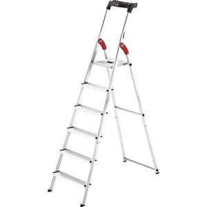 Trapladder met treden Hailo L60, EN 131, met multifunctionele schil & gewrichtsbescherming, tot 150 kg, verschillende varianten