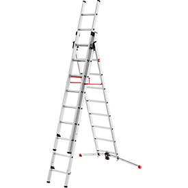 Multifunctionele ladder Hailo ProfiLOT, EN 131, LOT-systeem, in hoogte verstelbaar tot 540 mm, tot 150 kg, 2 x 9 en 1 x 8