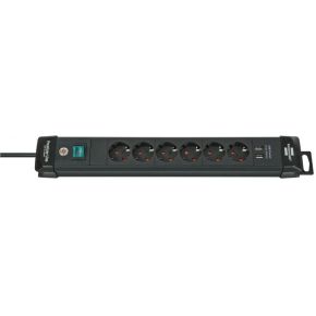 brennenstuhl Premium-Line 6-voudige stekkerdoos met 2x USB - 3 meter