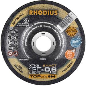 Rhodius XTK6 EXACT 210828 Doorslijpschijf gebogen 115 mm 22.23 mm 1 stuks