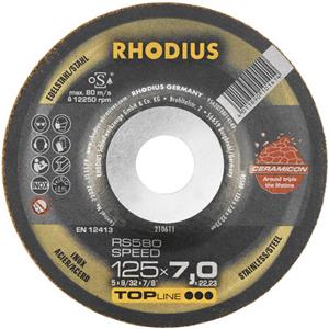 Afbraamschijf gebogen 230 mm 22.23 mm Rhodius RS580 SPEED 210659 1 stuks