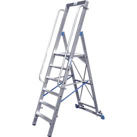 KRAUSE Trapladder, met groot platform, aluminium, met 4 treden