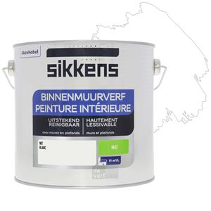 Sikkens muurverf binnen mat wit 2,5 l