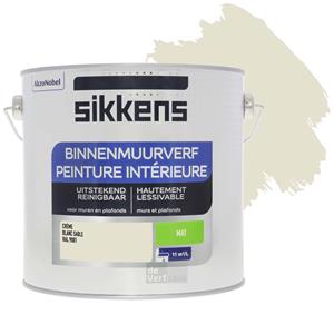 Sikkens muurverf binnen mat ral 9001 crème wit 2,5 l