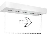 esylux Fluchtweg-Notbeleuchtung Deckenaufbaumontage rechts, links