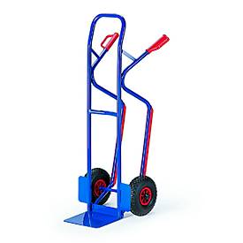 Stapelkarre mit Treppenrutschkufen aus Stahlrohr Luft GS - Rollcart