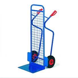 Rollcart Große Gitter-Stapelkarre aus Stahlrohr 250kg Tragkraft Luft