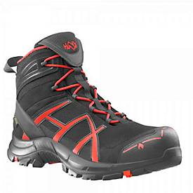 HAIX Black Eagle Safety 40.1 Mid black/red Praktische Arbeitskleidung: Sicherheitsschuhe für Handwerker. 44 UK 9.5 / EU 44