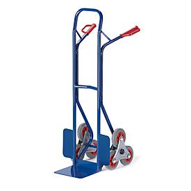 Rollcart Sackkarre 20-9833 tragfähig bis 150kg blau 30x22,5cm Stahl mit 3-Rad-Stern für Treppen