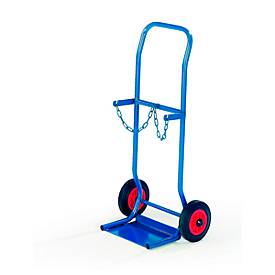 Stahlflaschenkarre 100kg Traglast für 2 Flaschen a 10 Liter Vollgummi - Rollcart