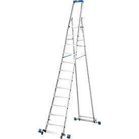 Krause STABILO Stufen-StehLeiter, fahrbar mit Traverse 12 Stufen