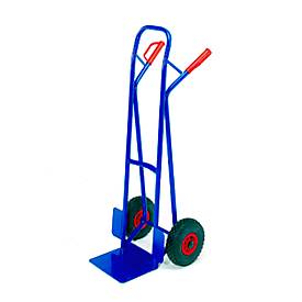 Stapelkarre mit Treppenrutschkufen aus Stahlrohr Luft GS - Rollcart