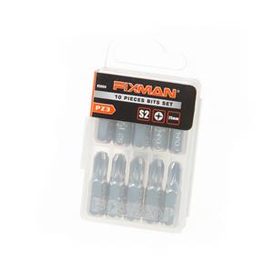 fixman Bitset 1/4" PZ 3 x 25mm blister van 10 bits