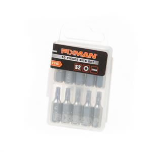 fixman Bitset 1/4" tx15 x 25mm blister van 10 bits