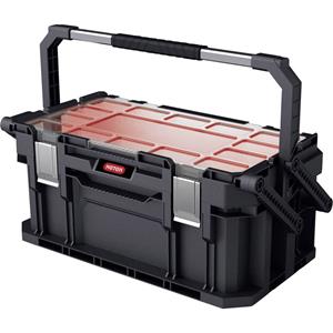 ondis24 KETER Werkzeugkasten Connect 26 l Fassungsvermögen mit 2 großen Fächern 56x32x25cm