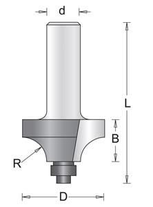 hikoki Hitachi 8 mm afrondfrees met onderlager 15.9 x 46 x 1.6mm