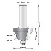 hikoki Hitachi 8 mm profielfrees romeinse ogieffrees met onderlager