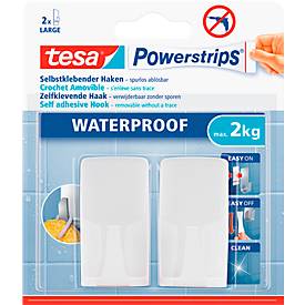 tesa Powerstrips Haken , WAVE,  WATERPROOF, weiß