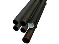 fränkischerohrwerke Fränkische Rohrwerke 19040075 Stangenrohr 6m Schwarz 5St.
