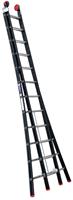 Kelfort Reformladder Magnus, aluminium, zwart, 2x12 treden