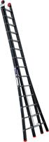 Kelfort Reformladder Magnus, aluminium, zwart, 2x14 treden