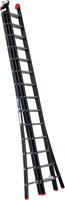 Kelfort Reformladder Magnus, aluminium, zwart, 3x14 treden