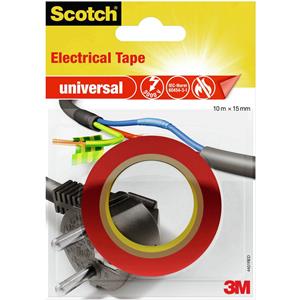 Scotch Isolierband universal, 15 mm x 10 m, rot