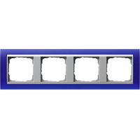 GIRA Event Opaak Blauw / Aluminium 4-voudig