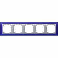 GIRA Event Opaak Blauw / Aluminium 5-voudig