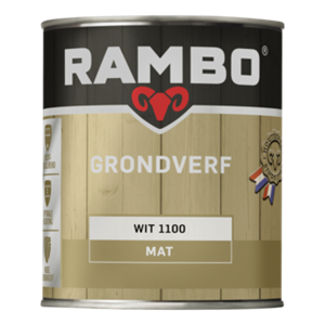 Rambo Grondverf hout buiten wit dekkend 750 ml