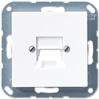 JUNG AS500 RJ45 inbouwset met draagframe en inzetplaat wit A569-1NWEWW