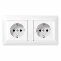 JUNG AS500 stopcontact 2-voudig met randaarde voor Duodoos wit AS1520-2WW