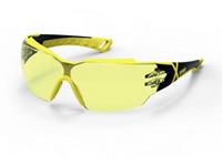 Uvex pheos cx2 9198 9198285 Veiligheidsbril Incl. UV-bescherming Zwart, Geel