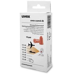 Uvex com4-fit Gehörschutzstöpsel 33 dB einweg 15 Paar