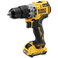 DeWALT DCD706D2-QW 12V XR Schroef-/Klopboormachine met 2 Accu's 2.0 Ah en Snellader