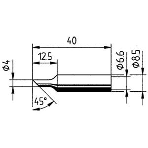 ersa 0832NDLF Lötspitze angeschrägt Spitzen-Größe 4mm Inhalt 1St.