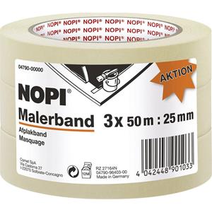 tesa NOPI Malerabdeckband Beige (L x B) 50m x 25mm 3St.