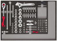 Dopsleutelset 1/4 1/2 in module 84 delig R22350000 - GedoreRed