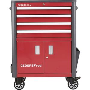 gedorered Gedore RED 3301688 Werkplaatswagen ABS kunststof, Plaatstaal Rood